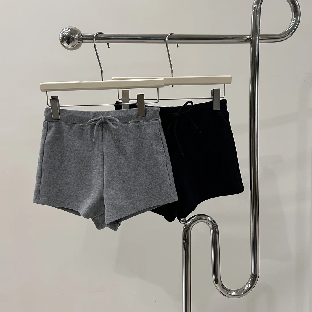 【塔鹿蕾】25年新款简约舒适修身宽松紧带抽绳打底外穿短裤0026