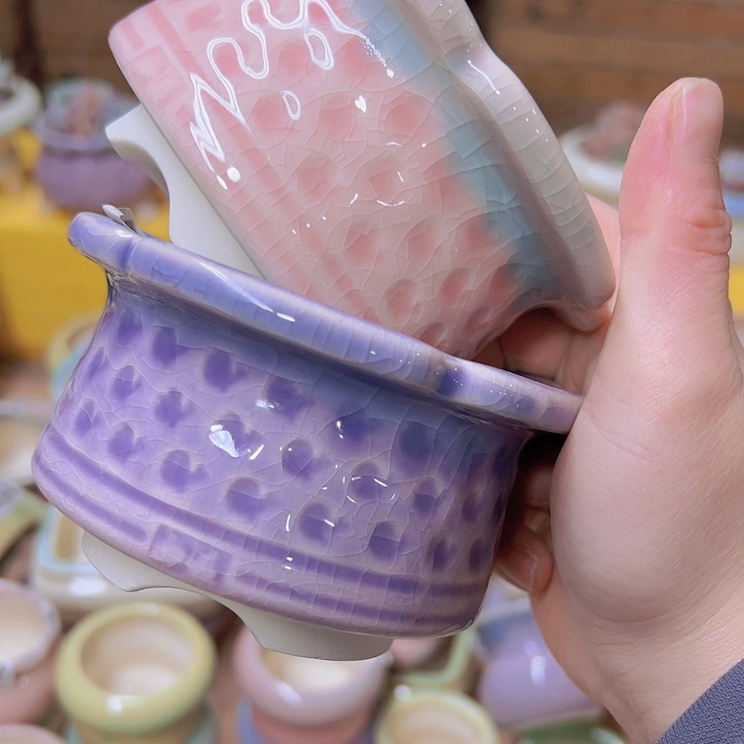 红陶陶瓷花盆当场满12包邮