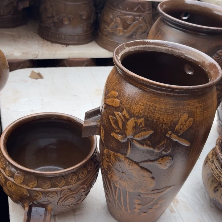 紫砂花盆口径19/38，20/16进水口2.5厘米