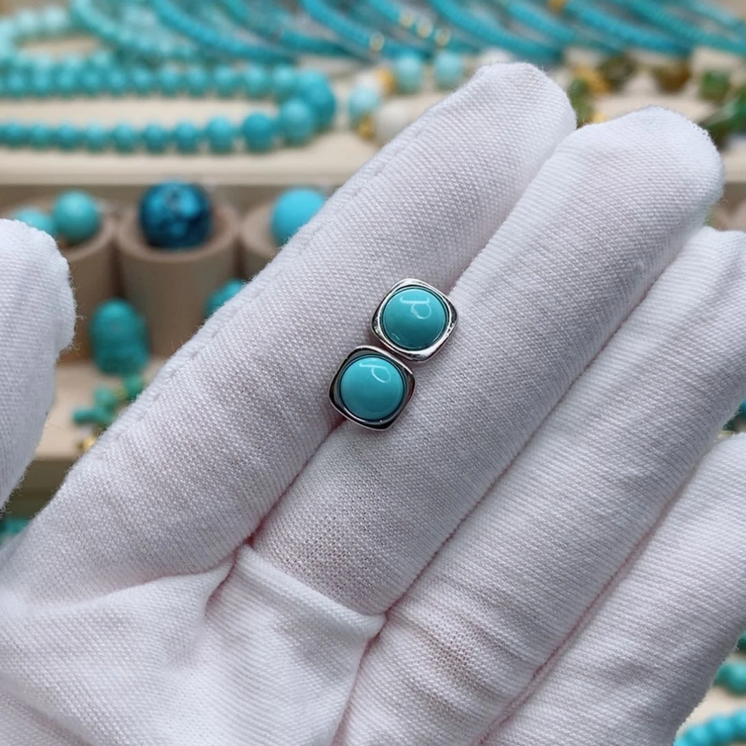 绿松石珠宝奇石银S925镶嵌