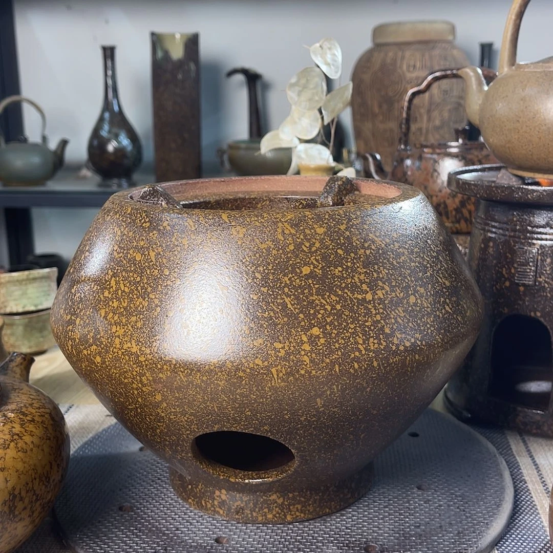 壶紫砂粗陶实用炭炉