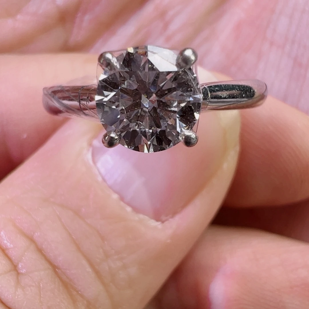 实验室培育钻石18K金镶嵌1895四爪14圈