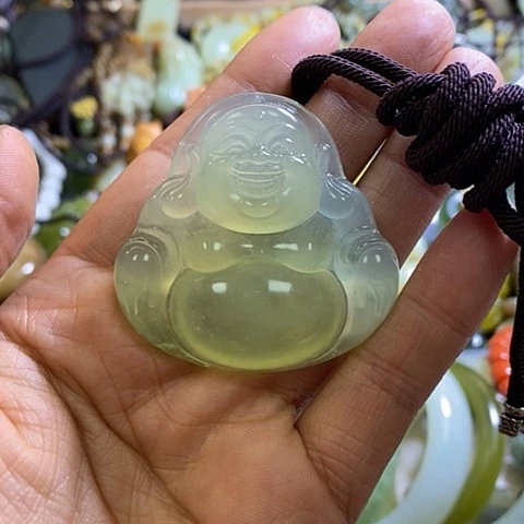 岫玉未镶嵌颈饰挂件