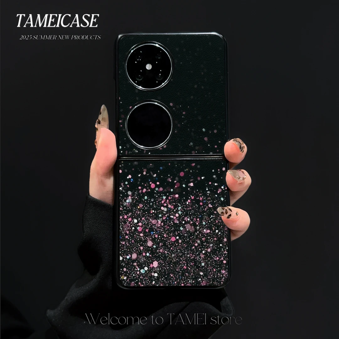 星星点点羊皮适用华为pocket2手机壳FINDN3FLIP折叠屏2024高级感