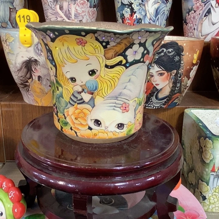 景德镇精品js美盆特价17.5/14