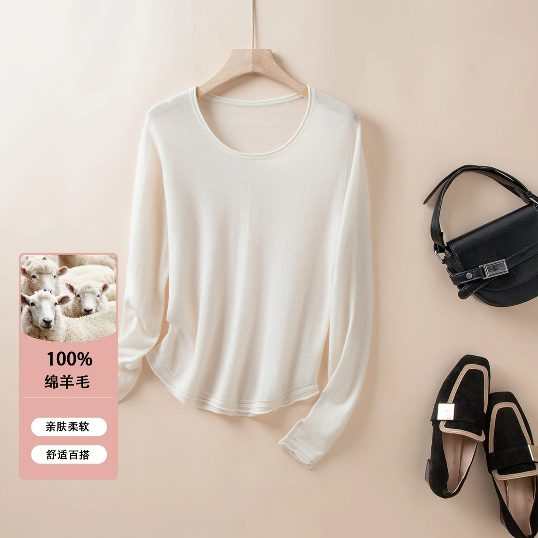 100%绵羊毛秋冬时尚百搭矮领毛衣F10