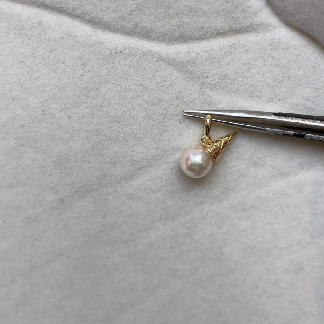 海水珍珠银S925镶嵌吊坠(不含链)