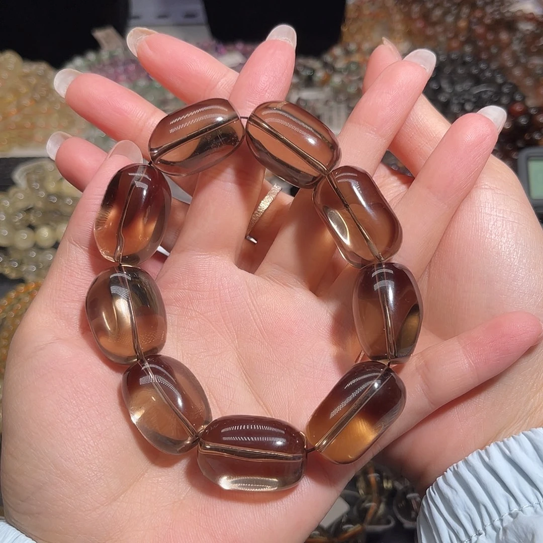 大***文水晶手串未镶嵌大文哥专属大咪数茶晶