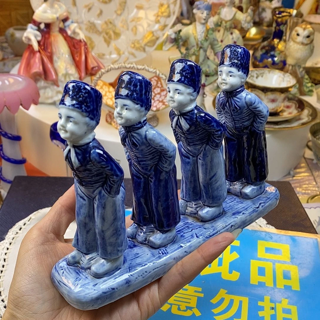 瓷片咖啡杯水晶杯摆件