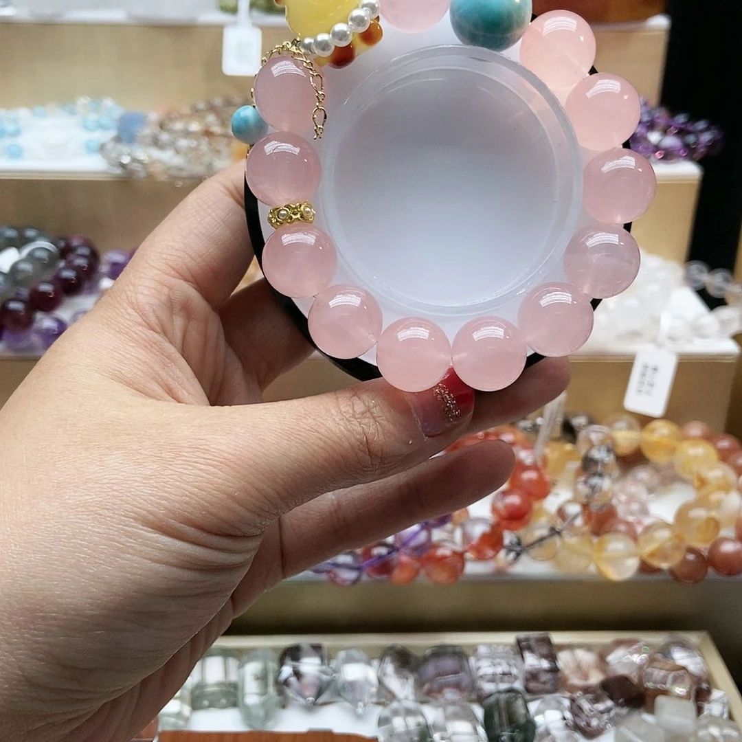 水晶手串未镶嵌炭***杨原创