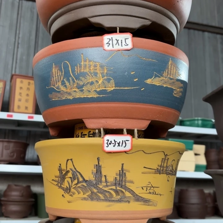 紫砂花盆100-4。