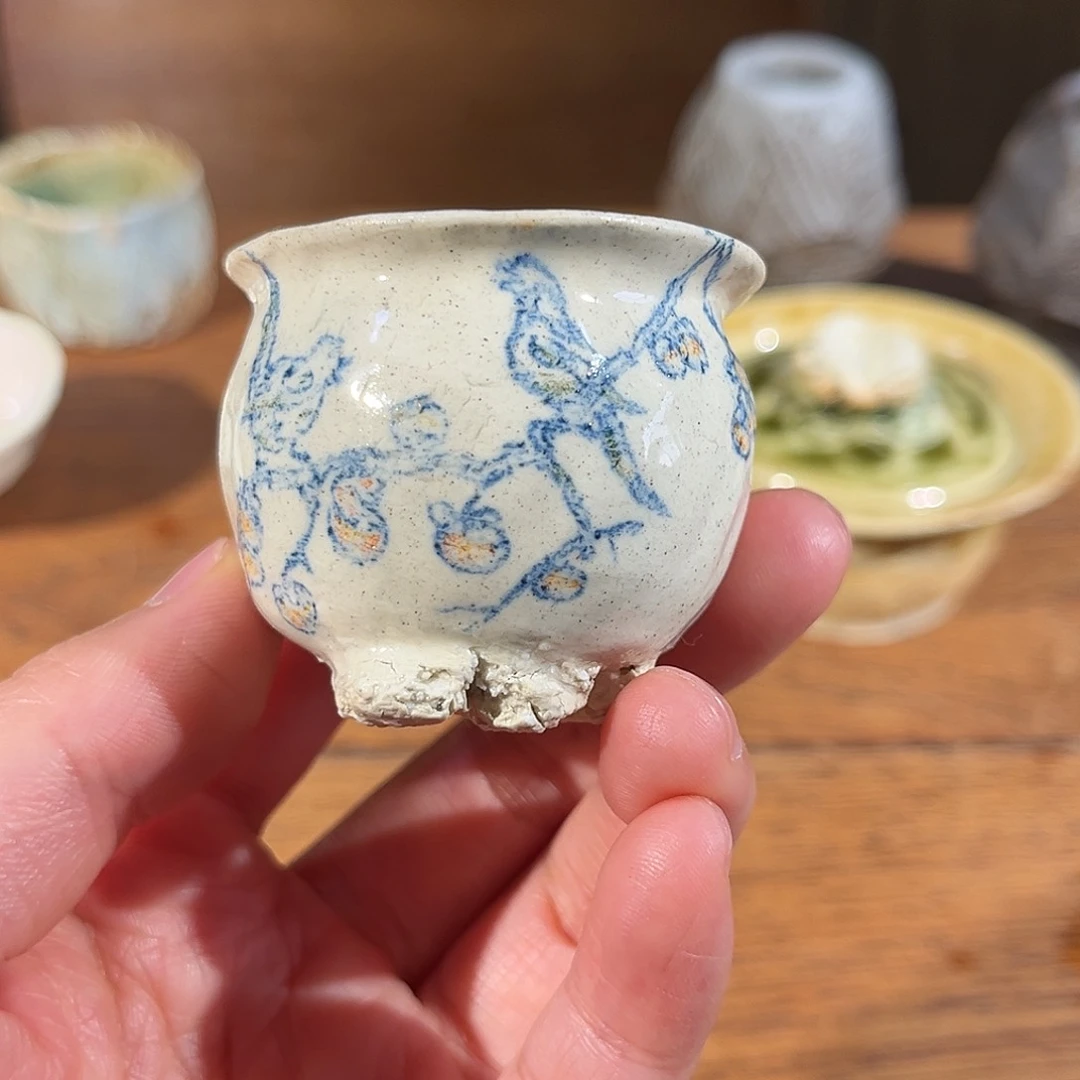 茶盏手捏手绘杯50ml