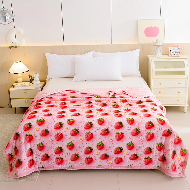 2025新款5D立体印花凉感冰豆豆夏凉被空调被可机洗