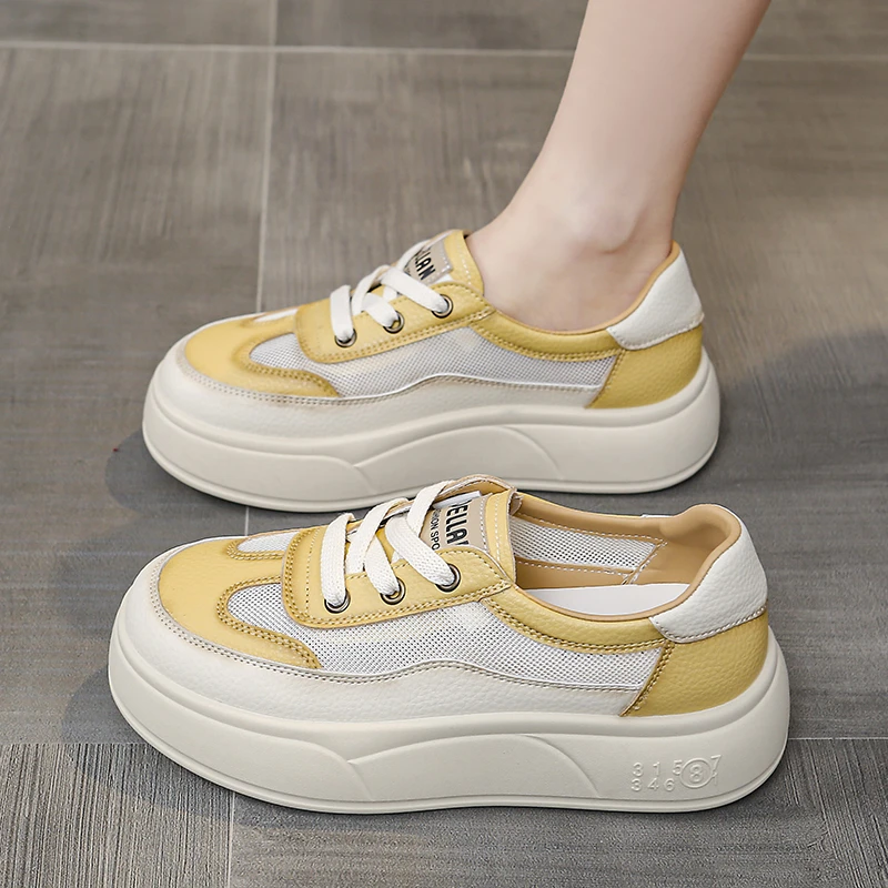 S踩屎感夏季单网小白鞋女款新款网鞋透气网面薄款不闷脚板鞋