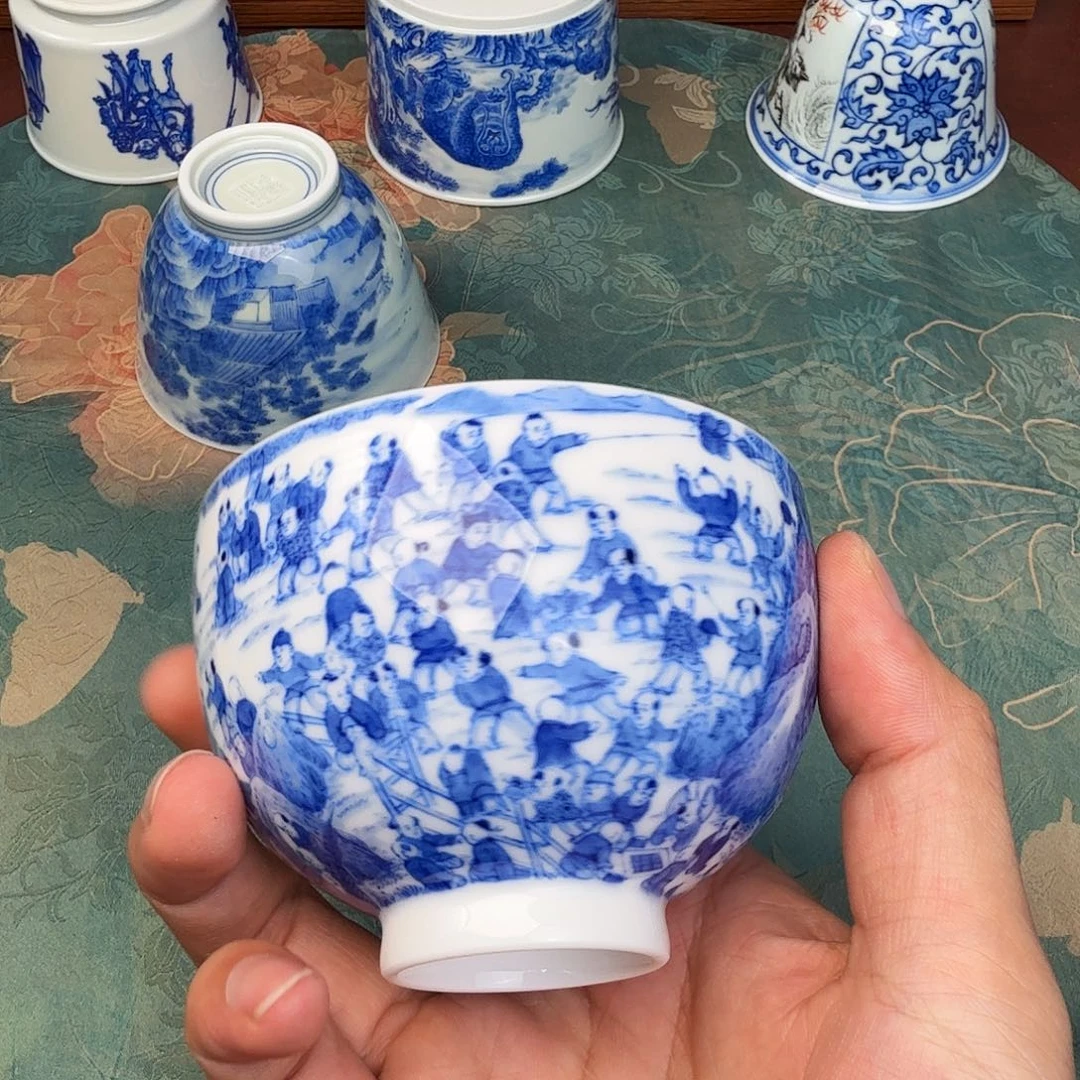 跃***声现代景德镇全手工全手绘陶瓷微瑕