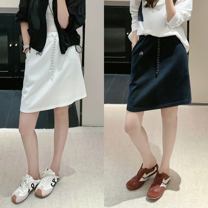 A美洋MEIYANG翻花绳半裙【商场同款】抗静电空气层miu系A字半身短裙