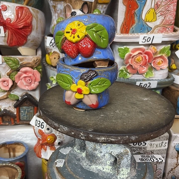 粗陶材质多肉花盆