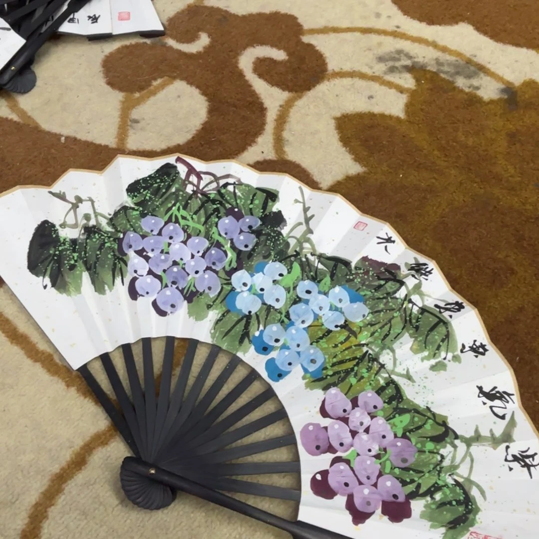 国画戴继光老师扇子刘