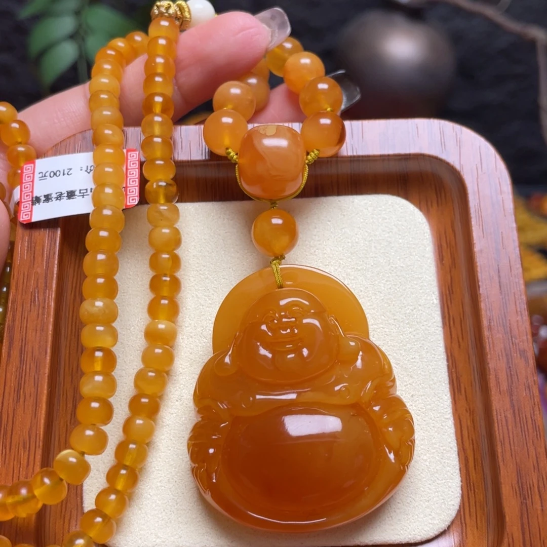 蜜蜡未镶嵌颈饰项链
