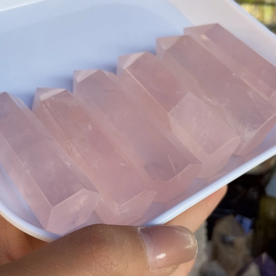 水晶珠宝半成品未镶嵌水晶柱