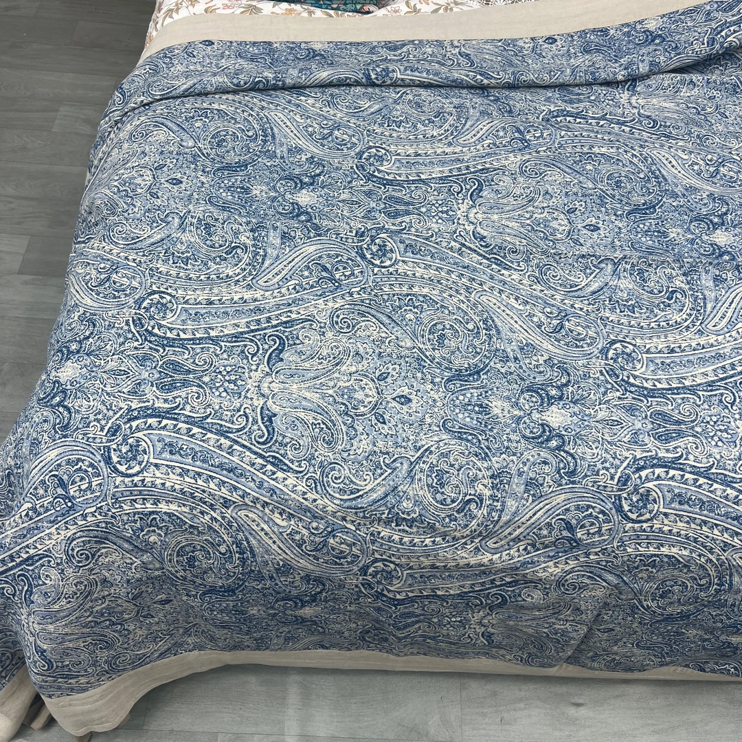 L023外贸尾单【100汉麻】9支加厚汉麻插脚床单1.7*2.3盖毯抑菌舒适