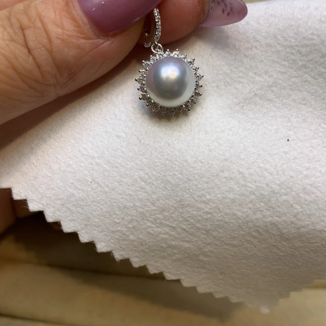 颈饰银S925镶嵌海水珍珠