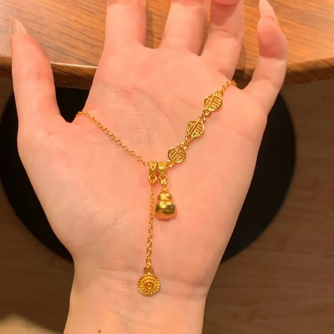 999古法实心优品定制送礼佳选精品福禄福字链高定