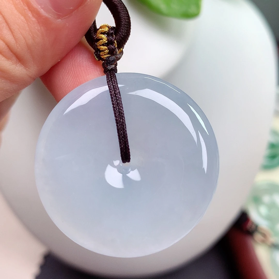 翡翠未镶嵌颈饰平安扣 33.6x6.3mm