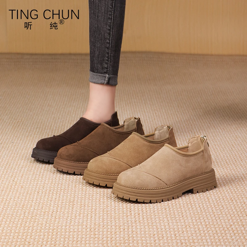 听纯1509软底休闲鞋春秋新款2025百搭复古真皮女鞋懒人鞋平底女士