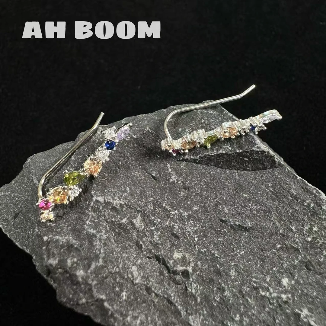 925银银制品 【彩色U型】时尚个性轻奢百搭可调节简约耳钉G172