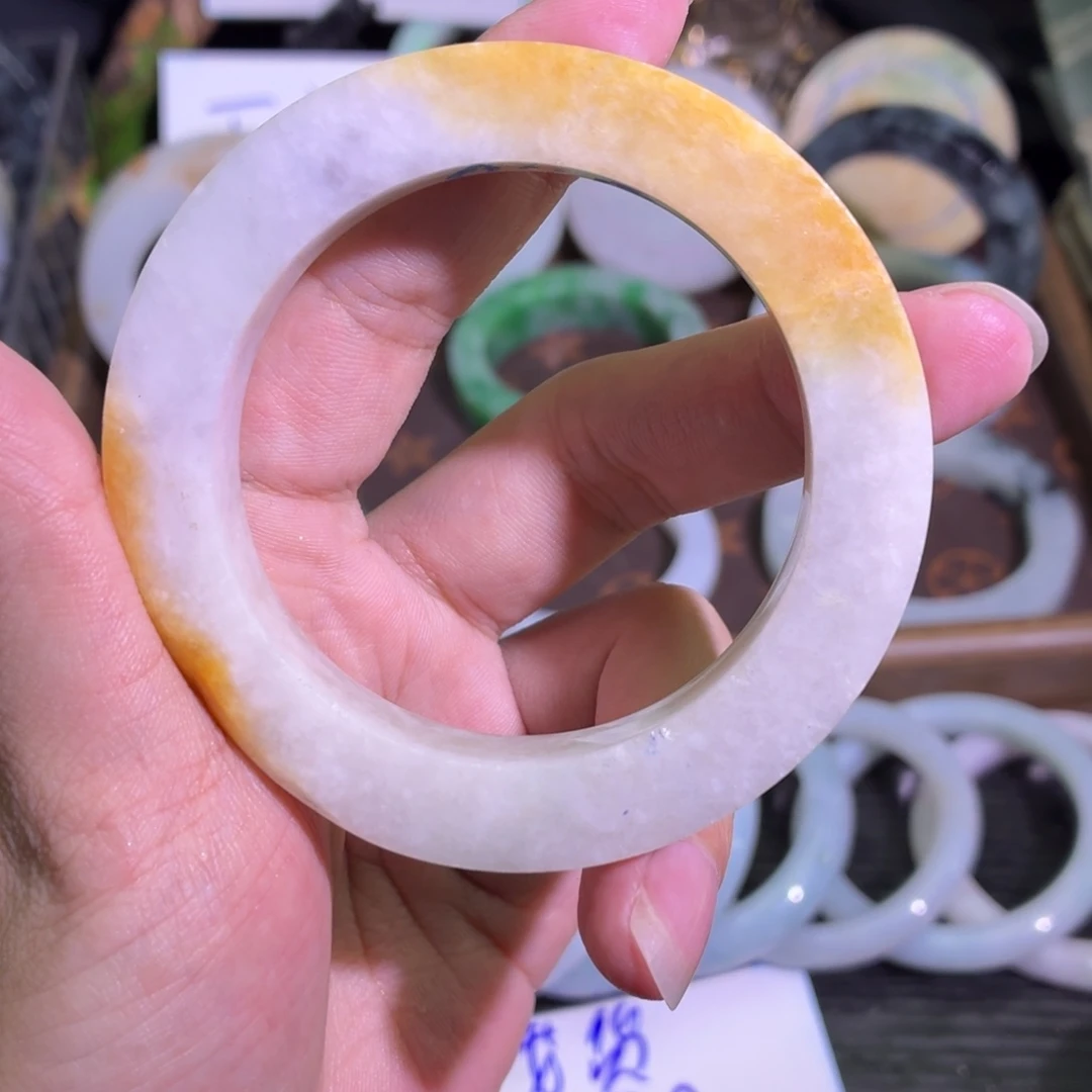 定制翡翠未镶嵌翡翠A货毛胚手镯定制