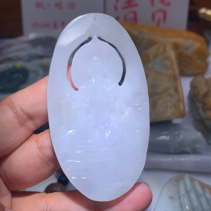 翡翠未镶嵌颈饰保真天然A货翡翠