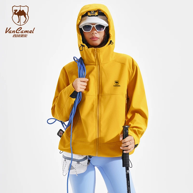 VANCAMEL/西域骆驼春秋户外登山服连帽工装夹克软壳冲锋外套25019