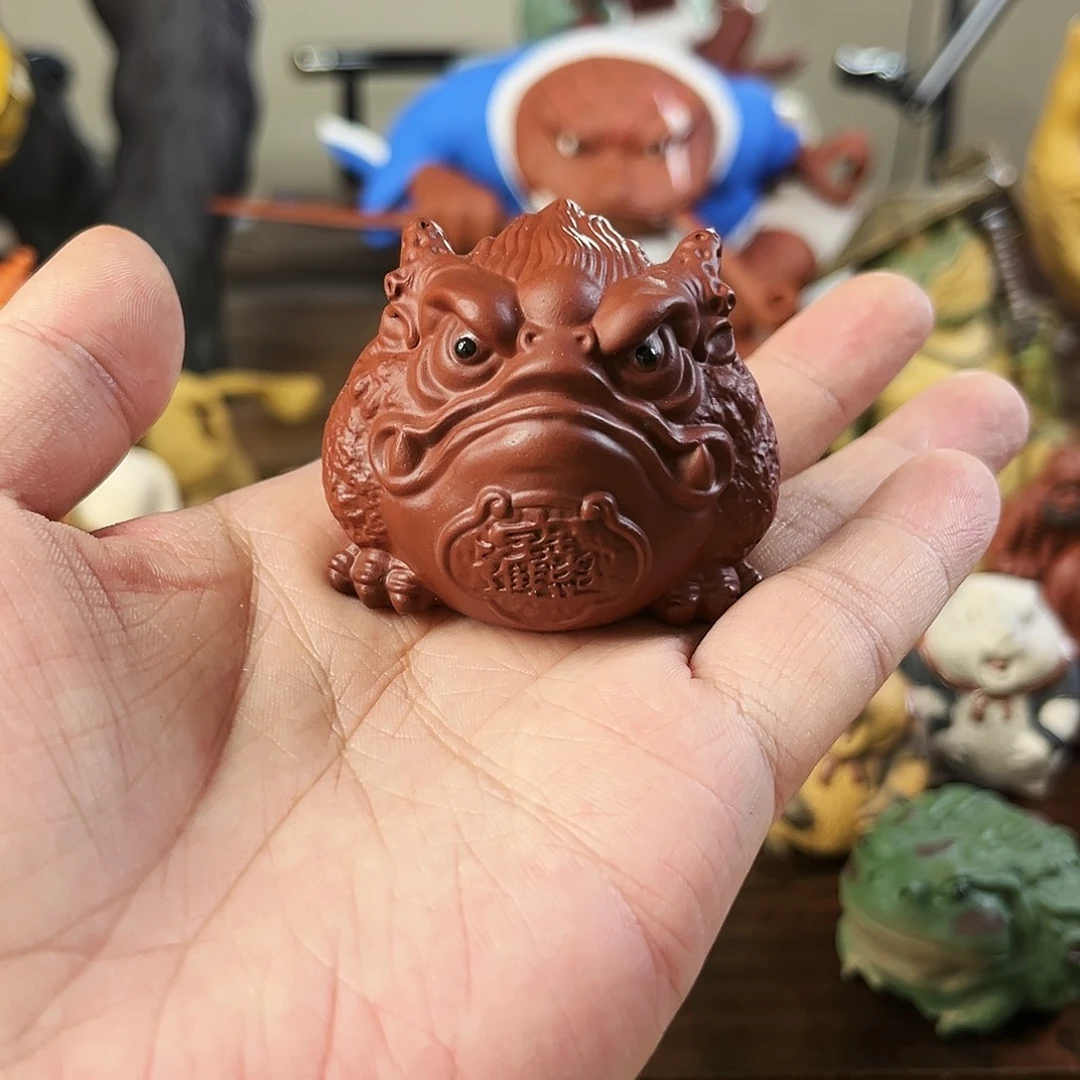 紫砂茶宠火焰将军蟾茶宠