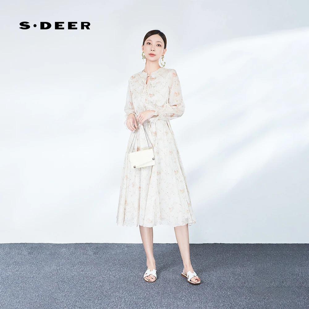 【小云总专享】圣迪奥时尚法式优雅收腰显瘦秋季连衣裙S243Z1228