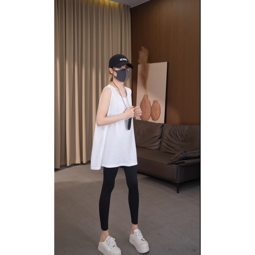 硕哥宽松休闲雪花棉背心遮肉纯色工字大版型百搭 22899