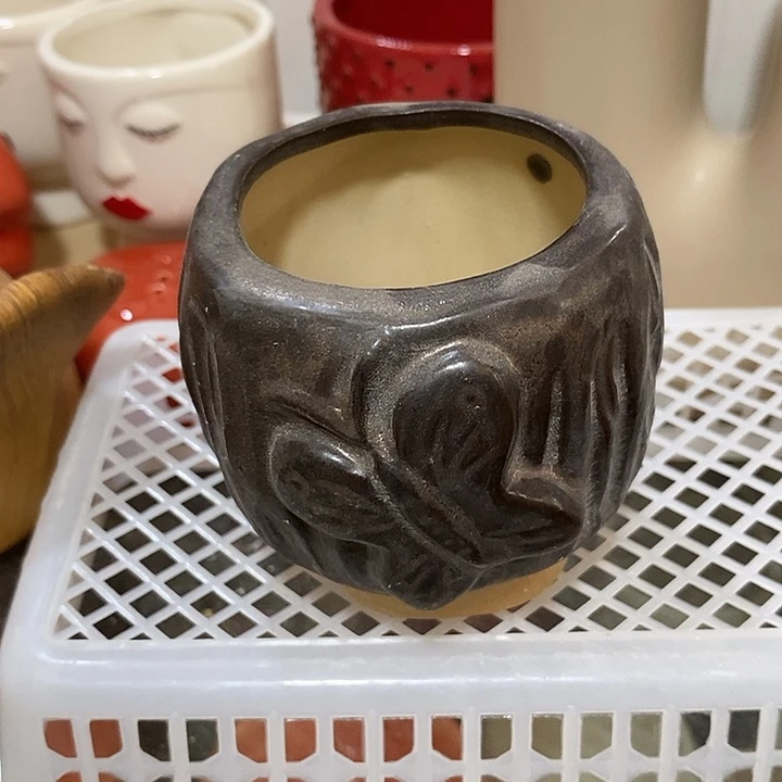 摆件陶盆有孔 微瑕介意勿拍