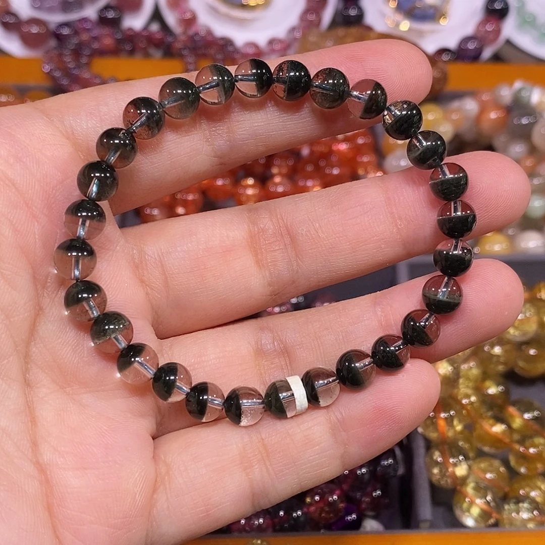 未镶嵌手链水晶绿幽灵6.8