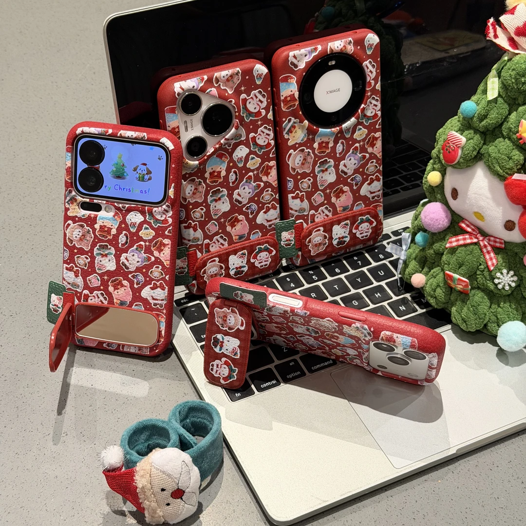 欧克里里圣诞树KT猫标签支架适用苹果17/16手机壳华为vivoppo小米