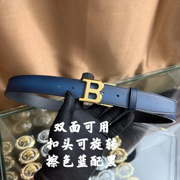 新款男士皮带百搭高档休闲B字母牛皮腰带青中老年时尚商务年轻潮