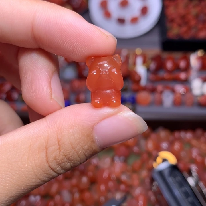 未镶嵌南红南红玛瑙害羞熊