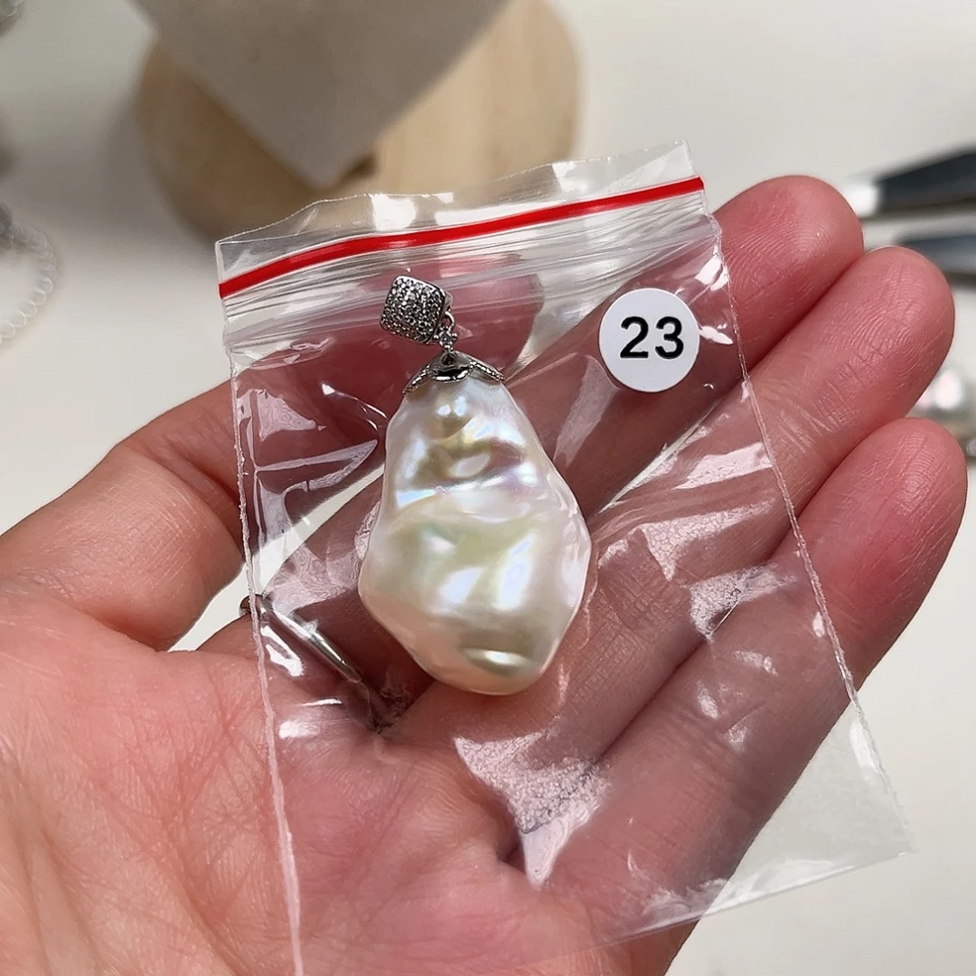 淡水珍珠颈饰银S925镶嵌