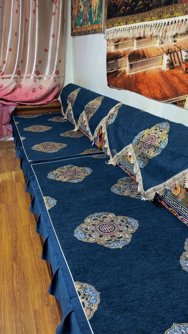 藏式防滑床垫喜气