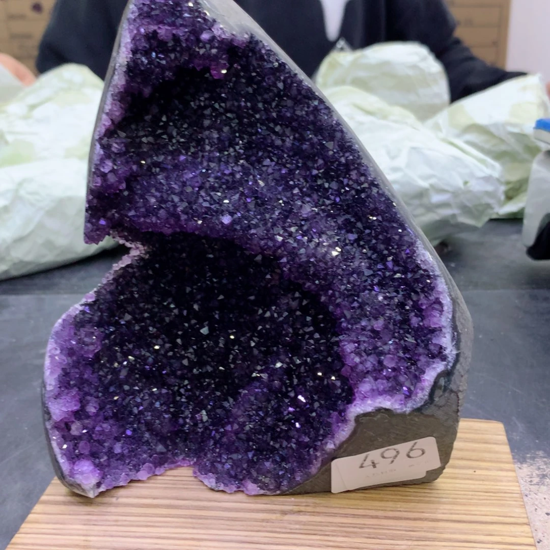 水晶摆件未镶嵌紫晶496