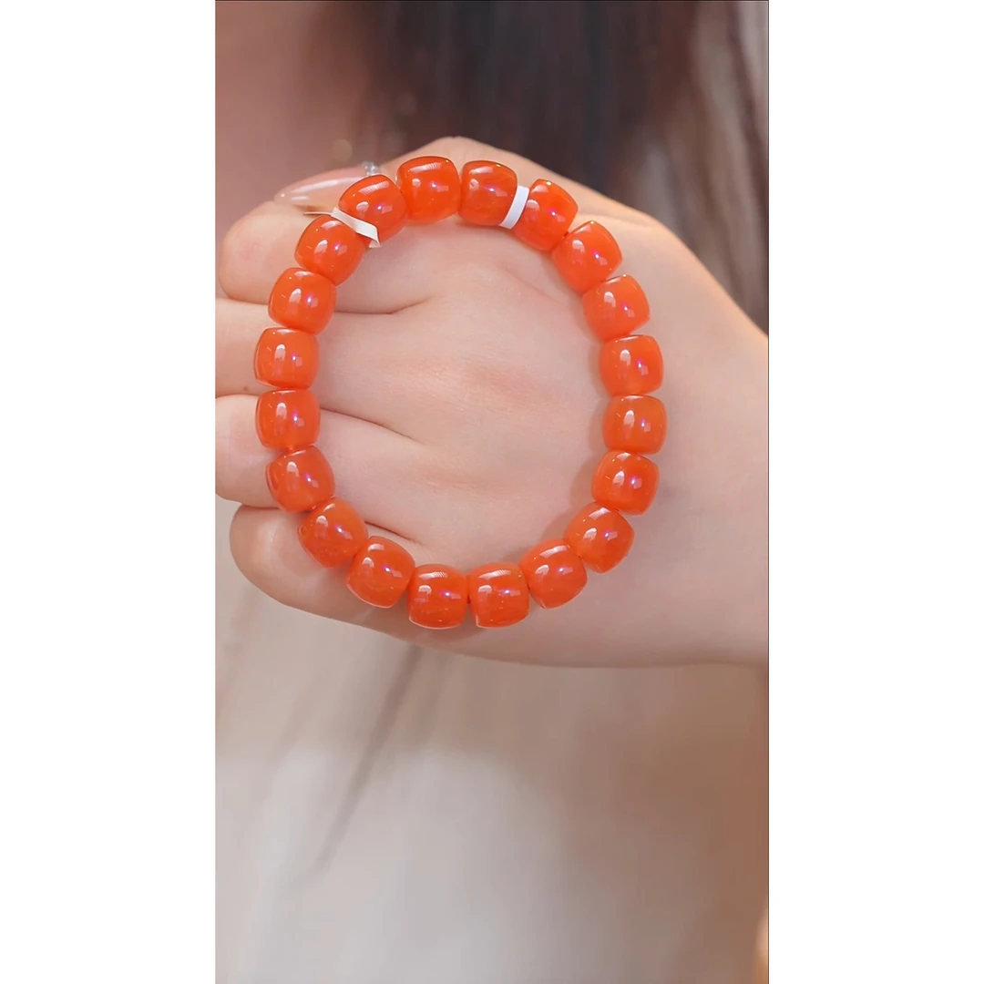 南红玛瑙手串未镶嵌卡10 @@N4881