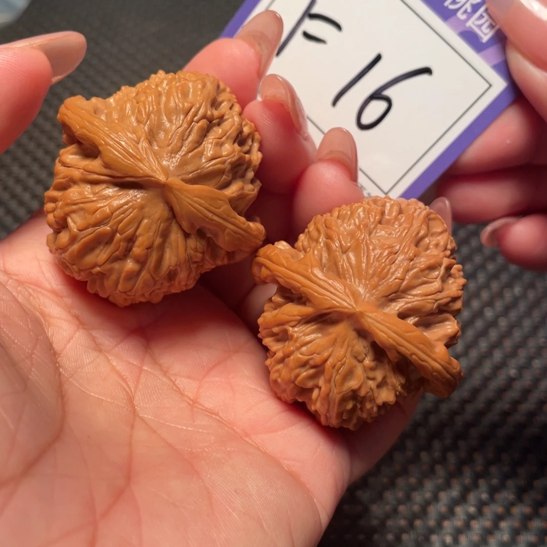 文玩核桃把件16号白狮子42