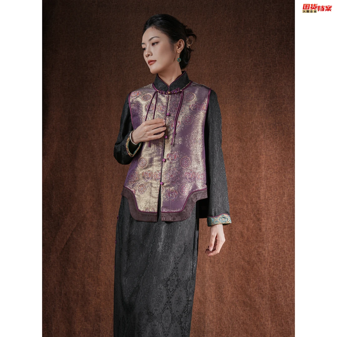 【万象有衣】设计师款唐锦马甲-8213