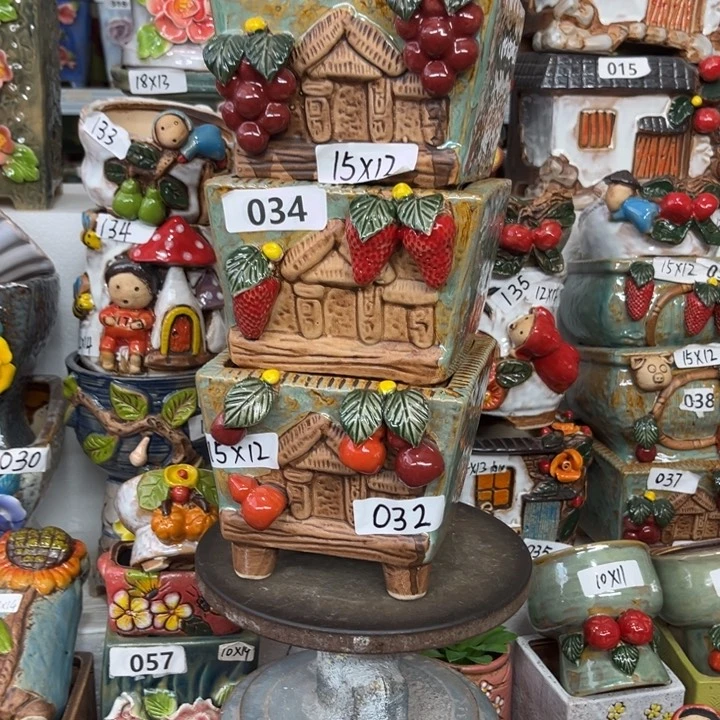 紫砂花盆粗陶材质多肉花盆