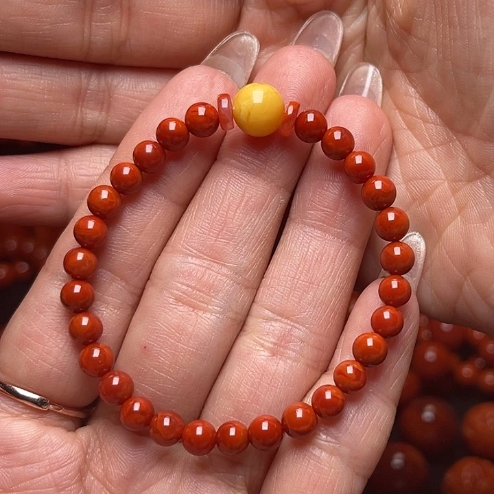 南红玛瑙未镶嵌手串南红蜜蜡手串
