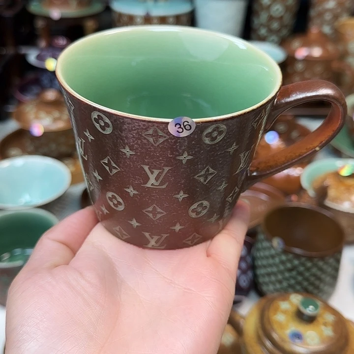 C***A龙泉手工制作工艺青瓷咖啡杯大